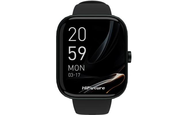 HiFuture LUME Smartwatch 1.85" IPS Display, Dual-Core Processor, 100+ Sports Modes, Built-in Wireless Calling, 24/7 Health Monitoring (Heart Rate, SpO2, Sleep), Ultra-Light Weight Sleek Design, Black